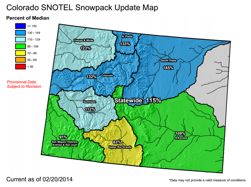 Colorado Snowpack Map 2025