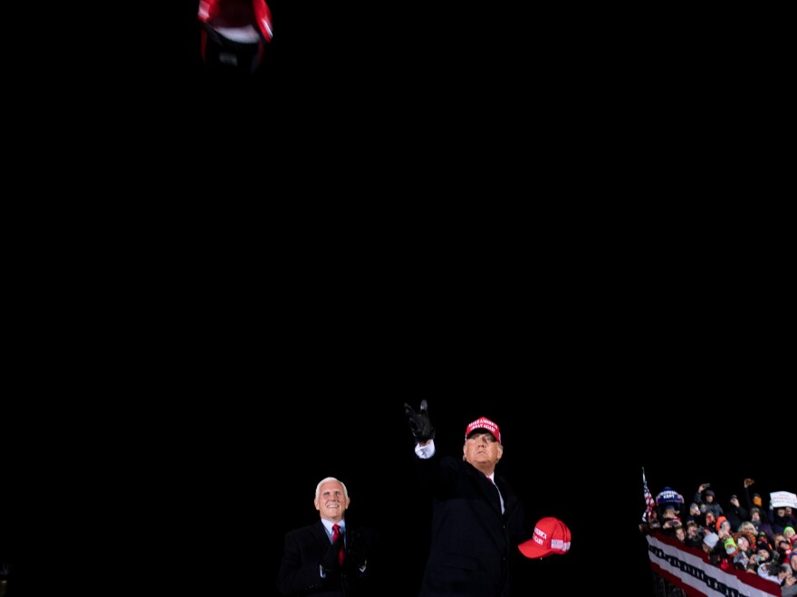 Saying he was "a little bit superstitious," President Trump held his final campaign rally after midnight in Grand Rapids, Mich. — just as he did in 2016, the night before his first upstart presidential win.