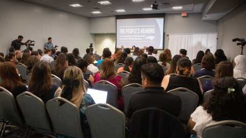 The Hispanic Federation held its "People’s Hearing" in Charlotte on Wednesday, Sept. 2, 2026.