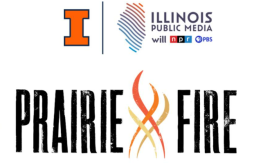 UofI symbol with NPR / PBS Logos and Prairie Fire Logo