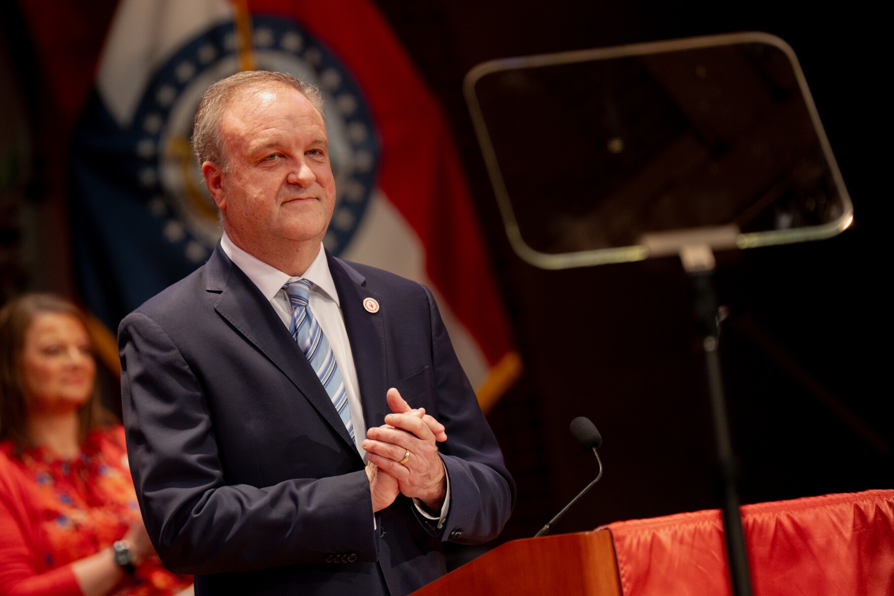 Page slams Prop B, praises employees and unveils new flag | STLPR