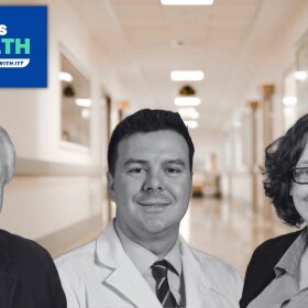 From left, Dr. Joseph Drazkowski, neurologist at Mayo Clinic College of Medicine in Arizona; Chad Neilsen, director of infection prevention and control at Nemours Children’s Health in Florida; Dr. Jennifer Cowart, internist at Mayo Clinic in Florida.