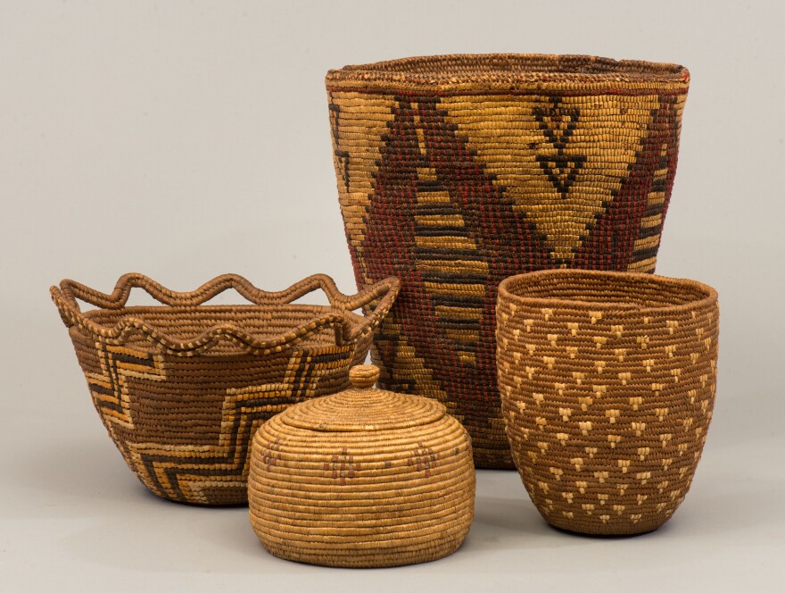 Baskets from Northwest Indigenous nations donated by Shelburne Museum founder Electra Havemeyer Webb & J. Watson Webb, Jr.