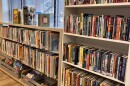 Bookshelves line the walls of the new Friends’ Books & Music store by Friends of the Library of Hawai‘i in Kakaʻako on Oʻahu.