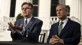 Lt. Gov. Dan Patrick, left, plans to attend the Republican Party's national 2020 convention in place of Gov. Greg Abbott, right, who will remain in Texas to deal with the ongoing coronavirus pandemic.