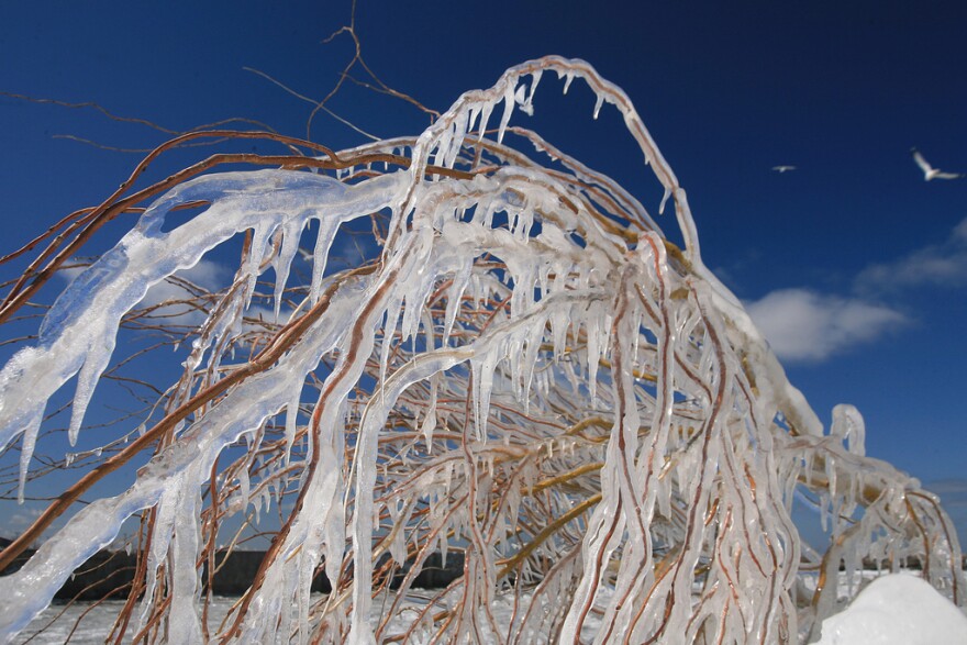 The snow might turn to ice overnight. A winter weather advisory is in effect overnight. [Laszlo Ilyes / Flickr]