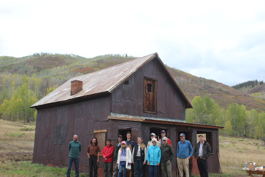 Hunter Creek Historical Foundation founders and HistoriCorps volunteers celebrate finishing restoration work at the Koch Homestead site in the Hunter Creek Valley on Sept. 24, 2026.
