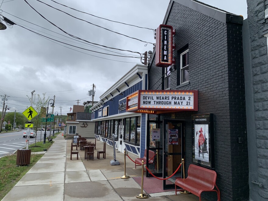 The exterior of Manlius Cinema.