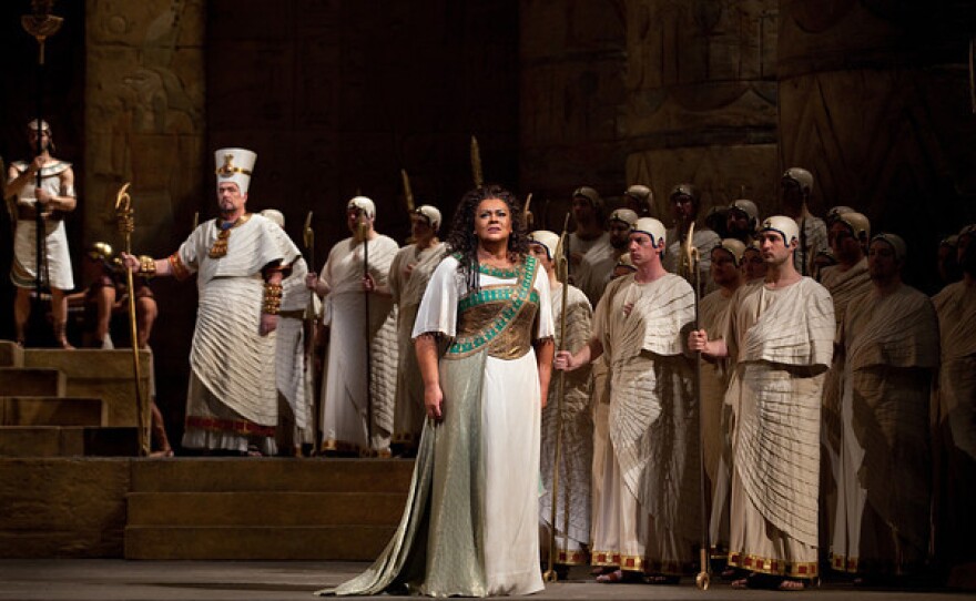 Violeta Urmana as the title character in Verdi's "Aida"