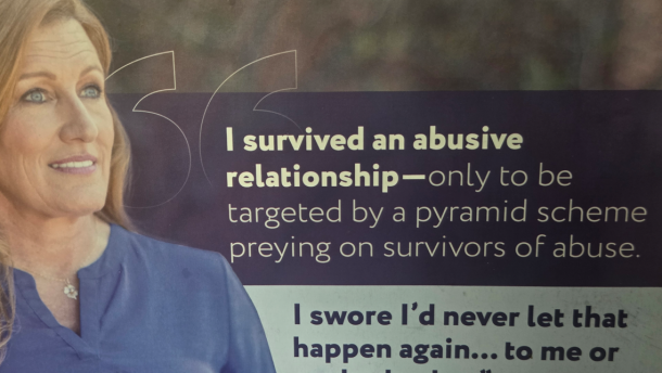 Democratic incumbent Woodson Bradley says in a campaign mailer that she was the victim of a pyramid scheme. Her Republican opponent, Staci McGinn, said that's "absurd" and that Bradley pro