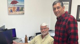 Bob Tedeschi, seated, and Paul Martinez of the Boys & Girls Clubs of Northeast Florida.