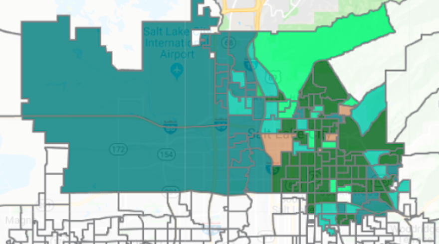 Map of SLC mayoral votes.