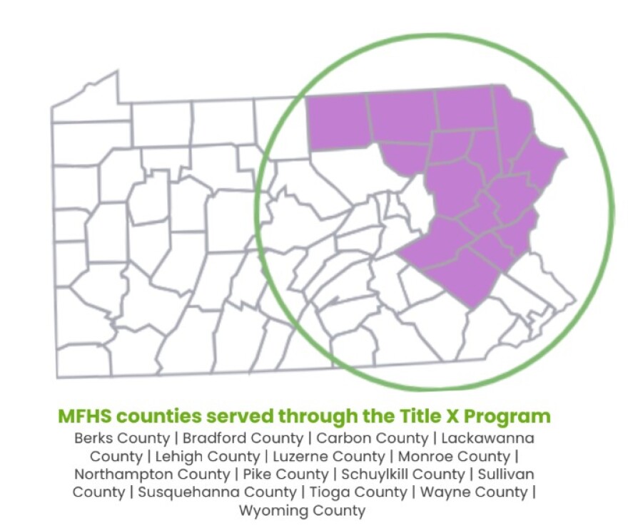 MFHS serves 15 counties through the Title X program.