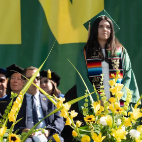 Prissila Moreno at the University Of Oregon Graduation ceremony