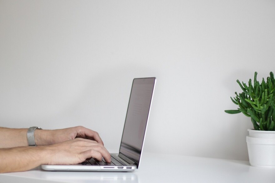 stock photo of someone using a computer
