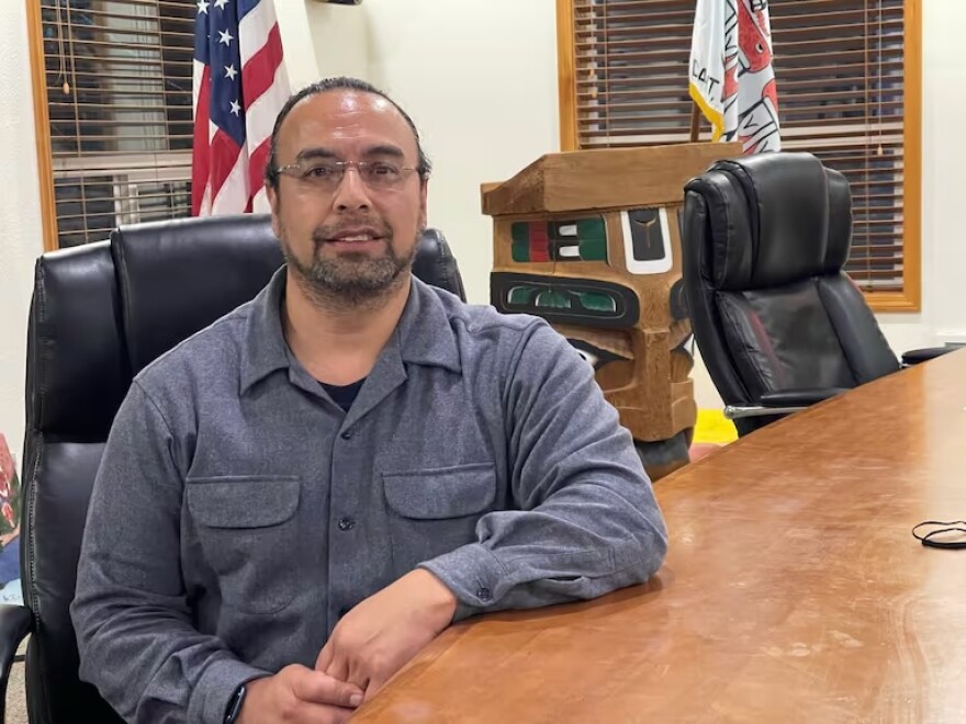 TJ Greene, the elected chairman of the five-member Makah Tribal Council, in March 2022 during an interview about the tribe's decision to close its reservation to outsiders for two years due to the COVID-19 pandemic.