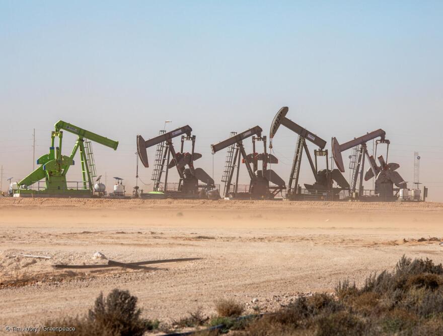 Jane Fonda visited oil facilities in the Permian Basin, in Texas, as the documentary looked at environmental impacts from the operations like the release of methane