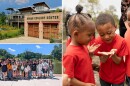 (Clockwise from top left) The UEC's Riverside Park branch, students on a field trip and the 2026 summer seasonal staff.
