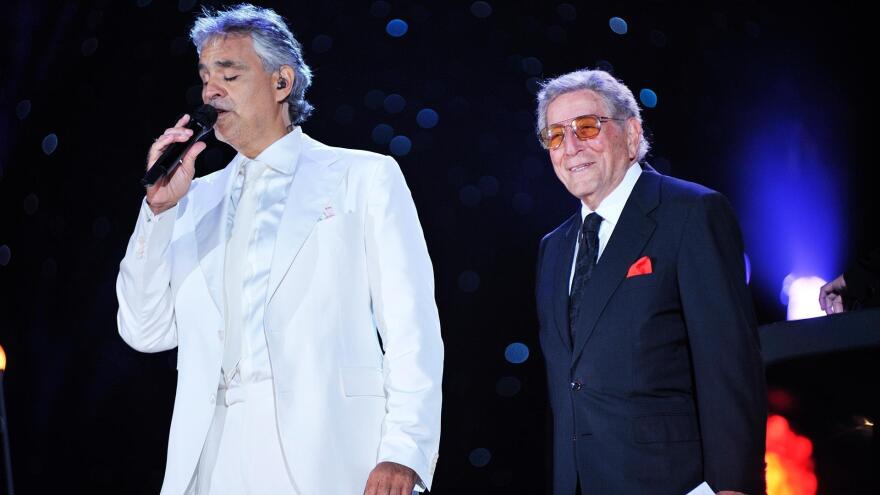 Andrea Bocelli and Tony Bennett perform in Central Park.