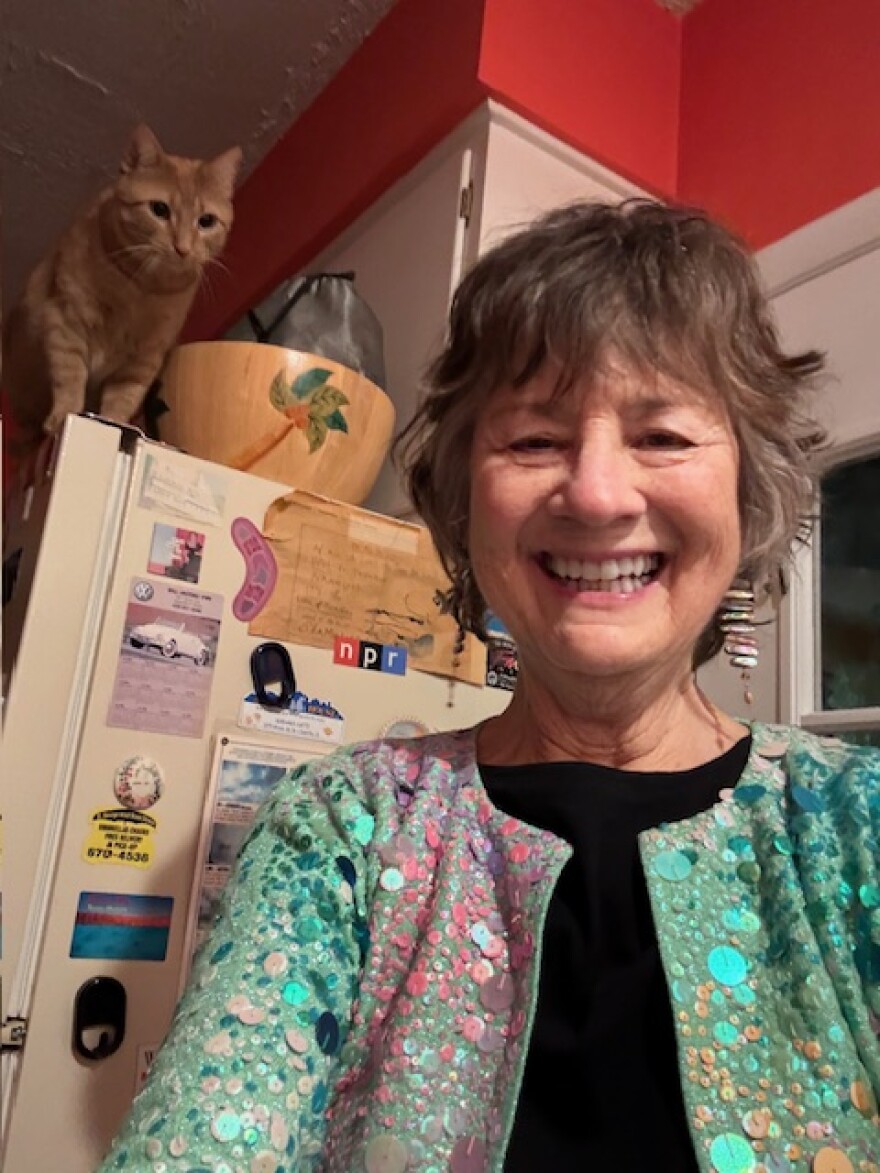 Corey checks out the back of Paula's new 'do.