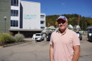 Gregory Spako stands in front of The Pavilion, a skilled nursing facility in Bradford, Pa. Spako wants to raise awareness about the quality of the building and its staff in hopes of either preventing its closure or bringing back care someday. 