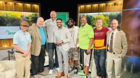 Al Martin and guests on the set of the final episode of Current Sports