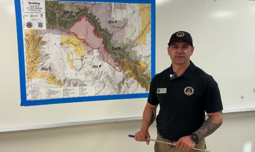Tyler Nathe, Operations Section Chief with Rocky Mountain Area Complex Incident Management Team 3,
