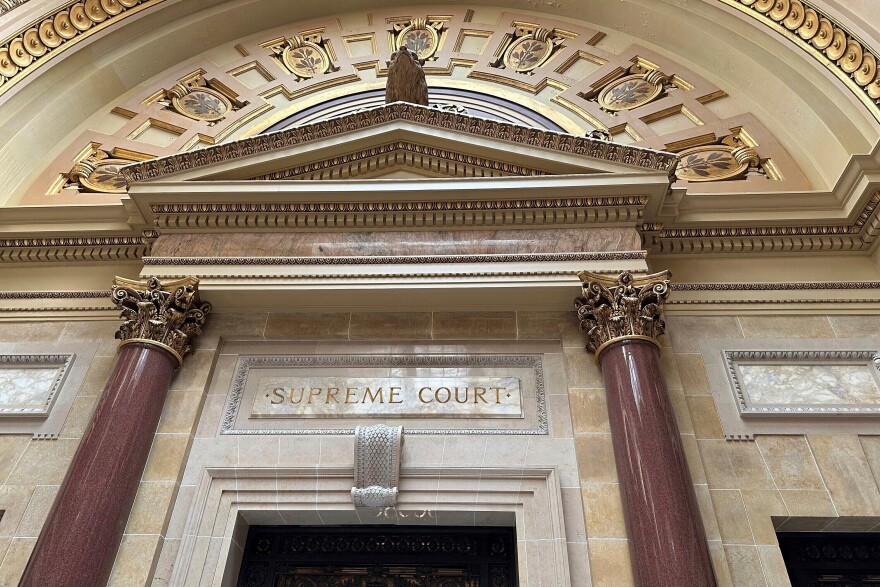 FILE - The entrance to the Wisconsin Supreme Court chambers is seen in the state Capitol in Madison, Wis., March 14, 2024.