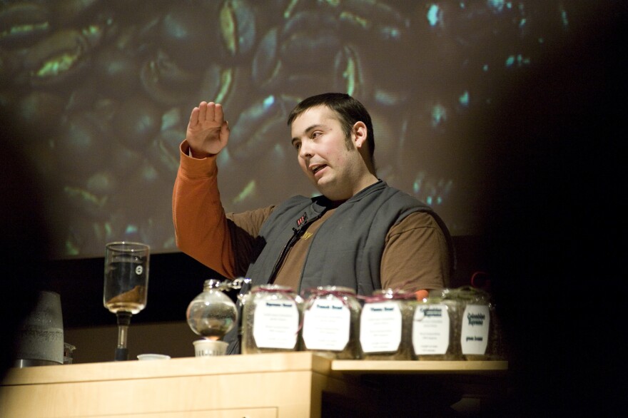 Chris Ganger talks about coffee at the 2009 Festival.