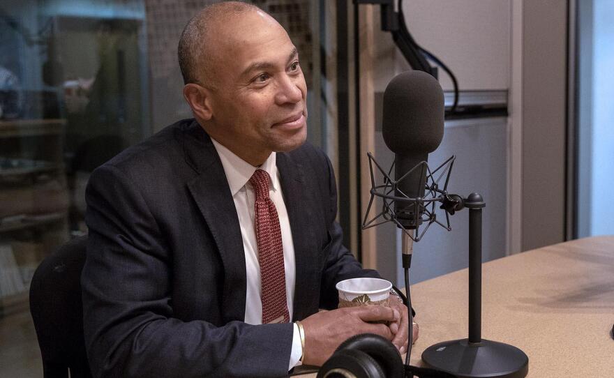 Former Massachusetts Governor Deval Patrick at WBUR.