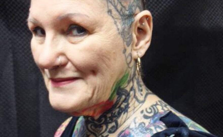Charlotte Guttenberg is the 77-year-old Guinness World Record holder for most tattooed female senior citizen.