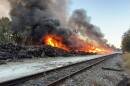 Track Line Rail agreed to move its railroad ties out of Dunnellon, but the stockpiles caught fire Feb. 1 after one-fifth of the pile had been removed.