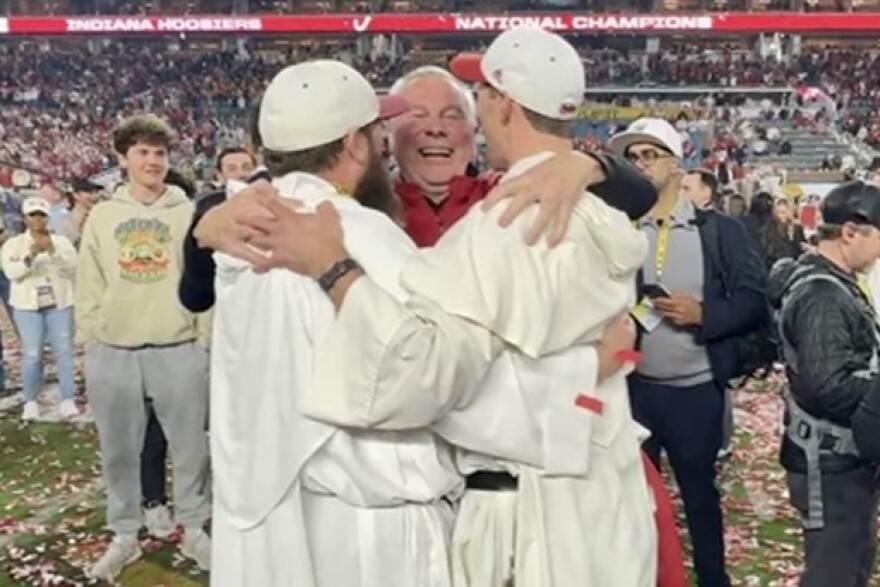 Snap shots on the field of IU in the National Championship game at Hard Rock stadium.