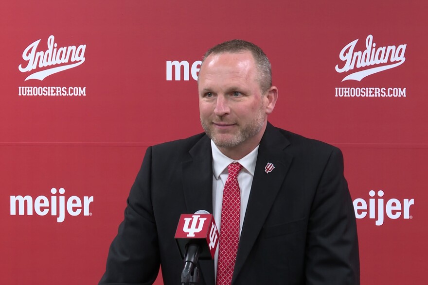 Darian DeVries was introduced as the new Indiana University men's basketball coach Wednesday.