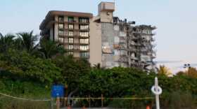  View of a partial building collapse of the Champlain Towers in Surfside