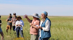 Vilicus Farm owners Doug Crabtree and Anna Jones-Crabtree speak at the Intersections of Farming, Climate, and Health summit. The two-day event focused on how farming practices can support human and environmental health.