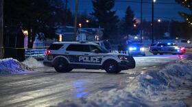 Anchorage police at the scene of an officer-involved shooting on Hollywood Drive on Wednesday, Jan. 8, 2025.