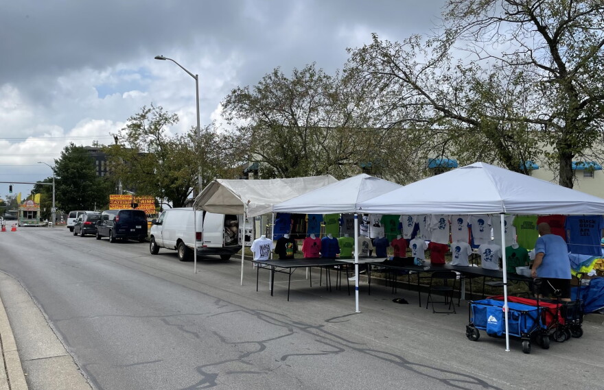 Set Up Friday for the Lexington Roots and Heritage Festival