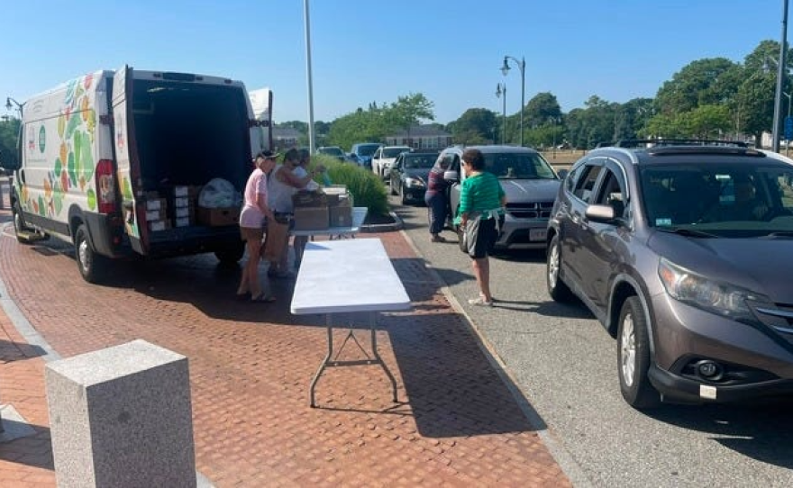 Family Table Collaborative delivery at the Hyannis Youth and Community Center, Bassett Lane