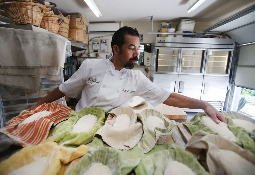 Chef working in kitchen