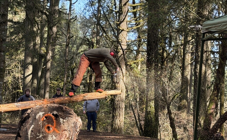 A student competes in Obstacle Pole at the Spring Thaw, Feb. 27, 2026.