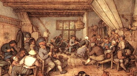 Feasting Peasants in a Tavern, Adriaen van Ostade, 1673/wikimedia commons