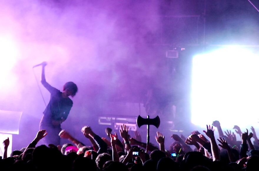 Crystal Castles performing at Fun Fun Fun Fest in 2009.