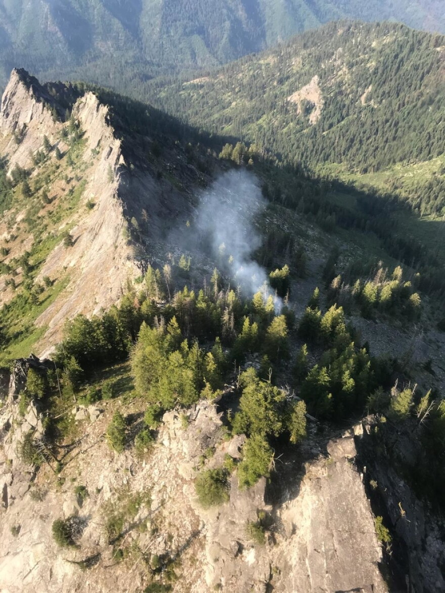 A fire discovered Tuesday on Mt. George in the Selway-Bitterroot Wilderness