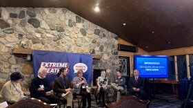 Northern Michigan residents speak at an "Extreme Weather People’s Hearing" hosted by the Climate Action Campaign on Thursday in Gaylord.