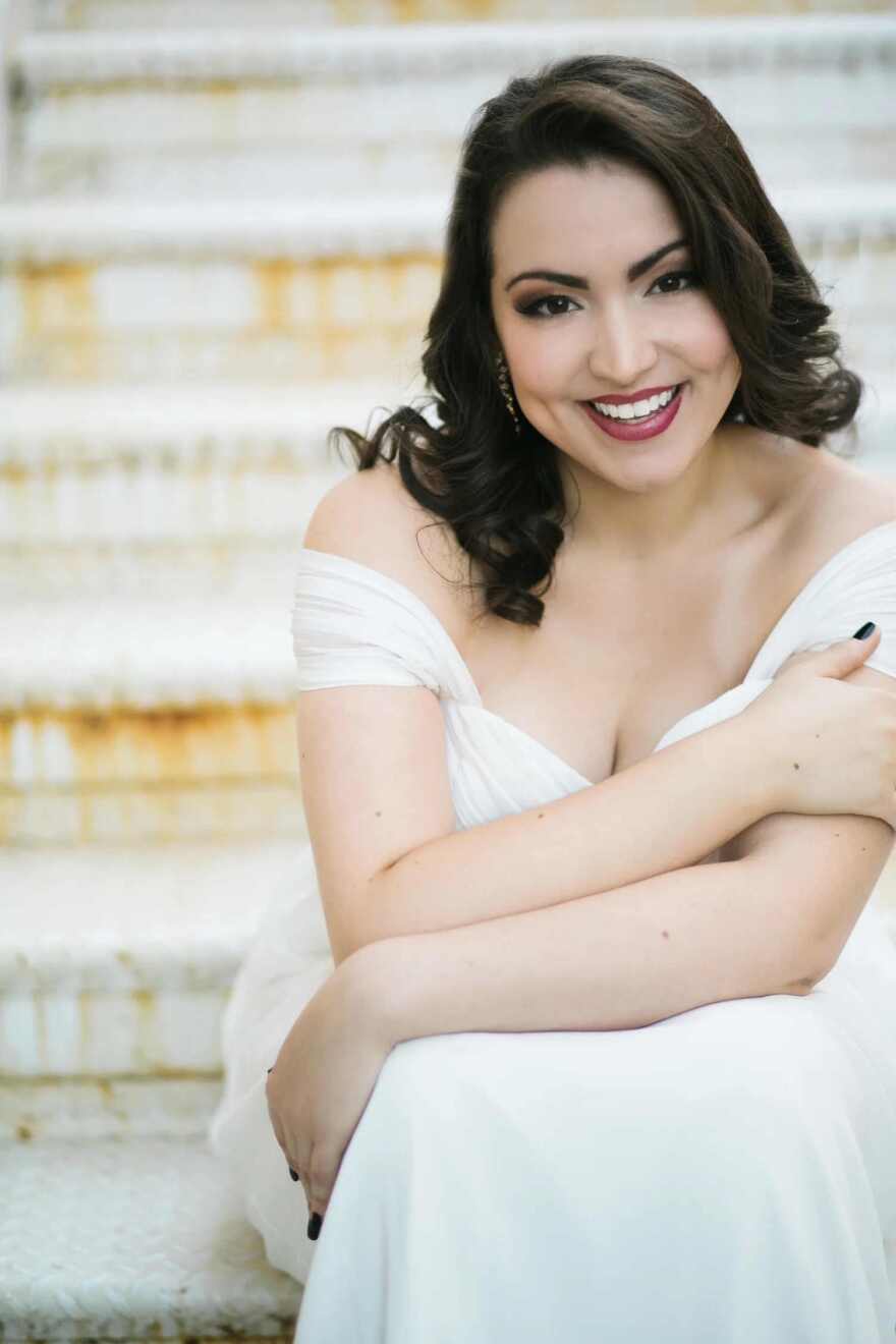 Soprano Raquel Gonzalez portrays wealthy widow Hanna Glawari in 'The Merry Widow.'