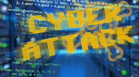 stock illustration depicting a cyber attack