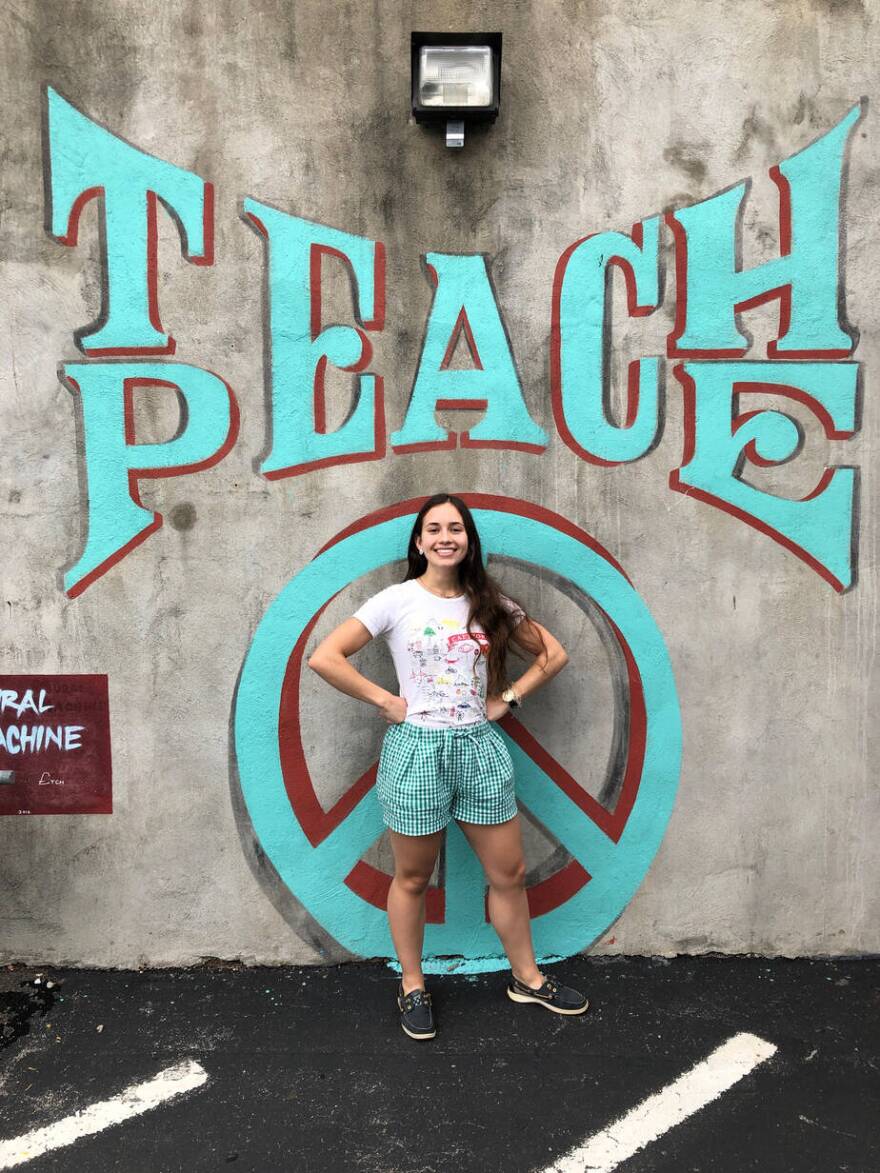 Emily Robertson, 21, is an evangelical Christian attempting to get 100 fellow students to vote with climate change in mind.