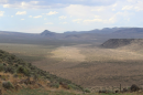 This June 2020 photo shows a linear fuel break running through the BLM Pueblo Mountain Wilderness Study Area