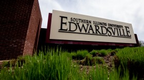 A sign for Southern Illinois University Edwardsville on Thursday, April 6, 2023, in Edwardsville.